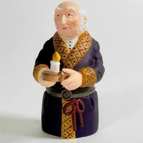 Heritage Village Collection Bah Humbug Porcelain Hinged Box 3" - Picture 1 of 6